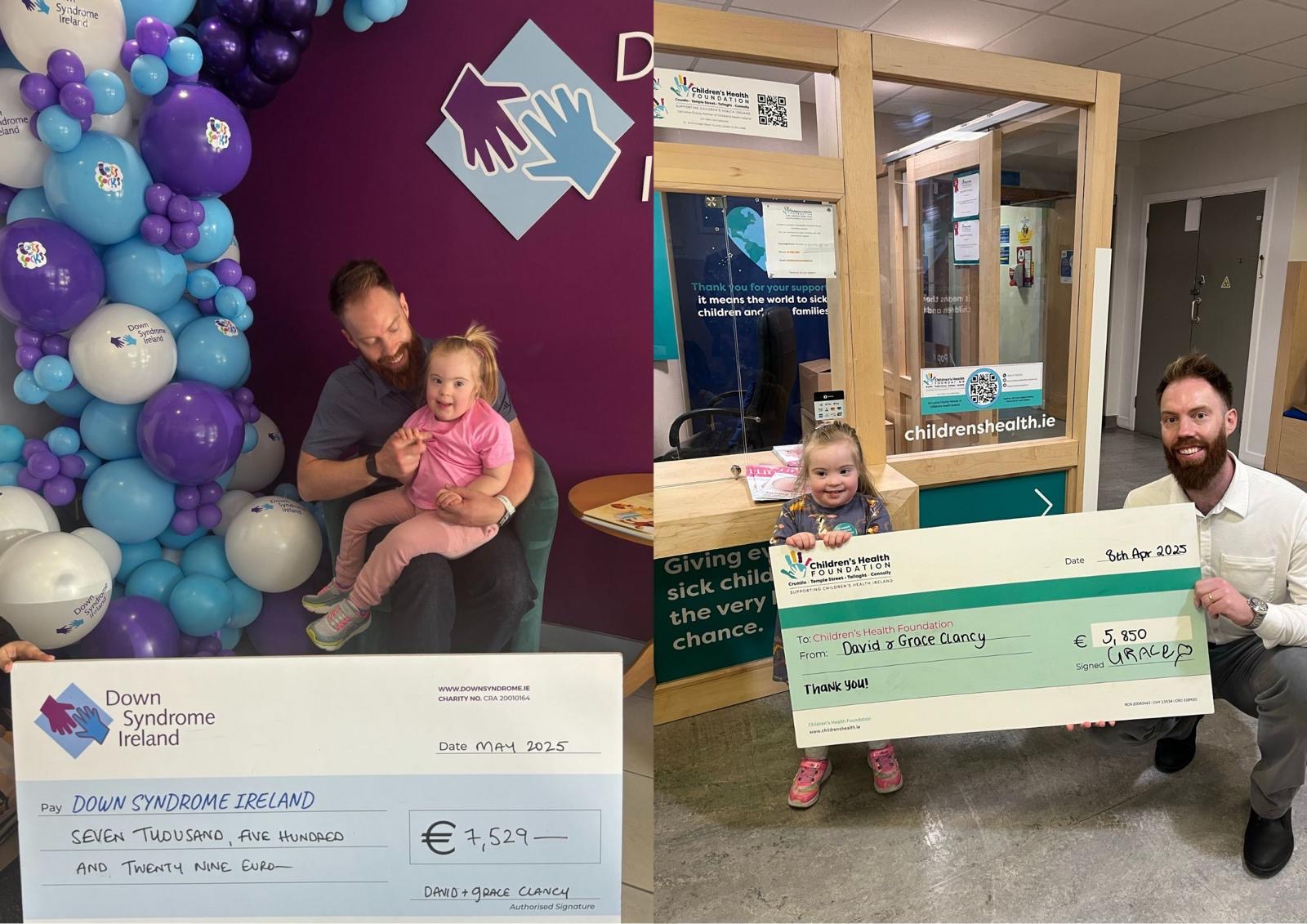 Donation presentation to Children's Health Foundation and Down Syndrome Ireland