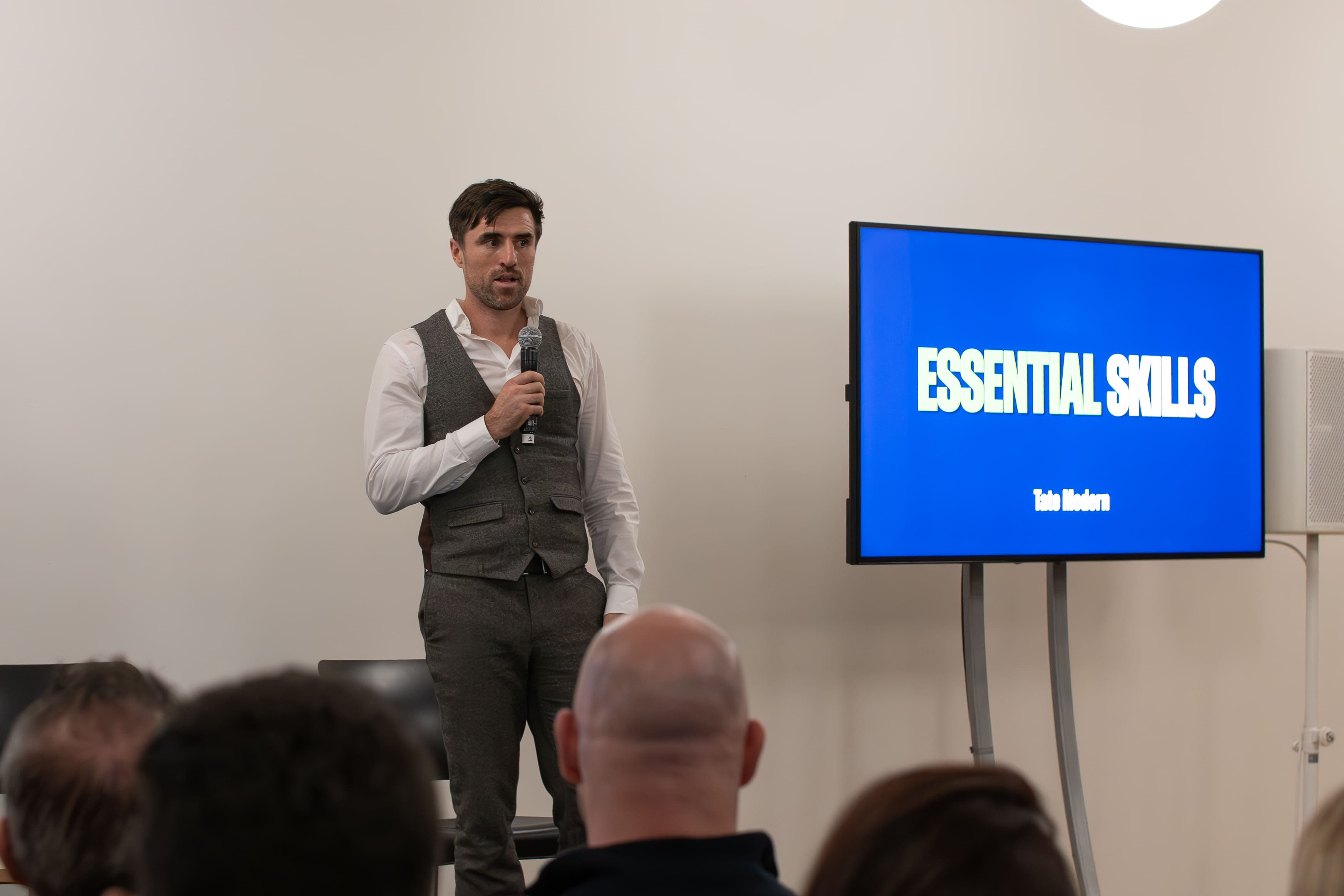 Speaker presenting Essential Skills at Tate Modern